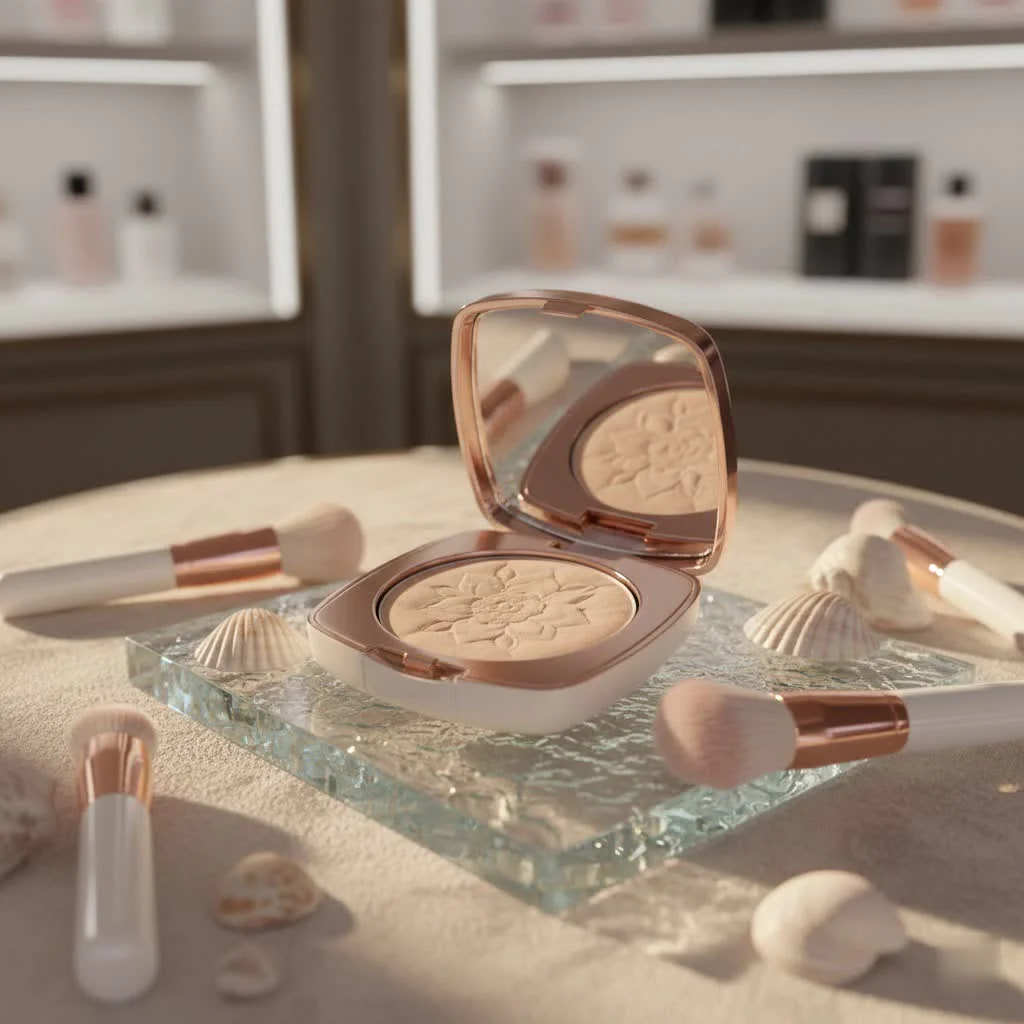 Bobbi Brown face powder compact and brush for natural finish