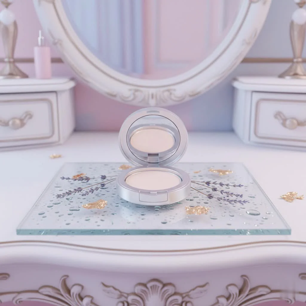 Laura Mercier Translucent Loose Setting Powder on a vanity